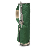 Sac de golf personnalisé en nylon léger vert de 8 pouces avec logo gaufré et imperméable standard pour accessoires de golf