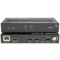 Extenseur USB-C 18 Gbps sur HDBaseT 3.0, audio bidirectionnel IR/RS-232, USB 2.0, portée 328 pieds/100 m, 24 V POC, réduction de résolution 4K 1080p