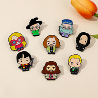 Bros Pin Enamel Karakter Sekolah Sihir Kustom Grosir, Lencana Fantasi untuk Tas, Pakaian, Aksesoris Perhiasan