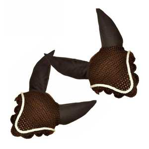 Bonnet d'oreille de cheval Logo personnalisé Premium Crochet Léger Respirant Lavable Fly Veil Fabriqué en Inde - Product Image 2