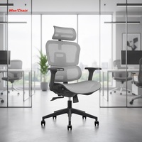 Meilleur Prix Chaise de Bureau Exécutive Gaming Ergonomique Moderne en Maille avec Support Lombaire Réglable, Pivotante, Revêtement PU Souple 4D