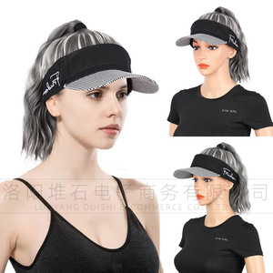 Petite perruque bouclée en fibre synthétique haute température pour femmes, style pied-de-poule <span class=keywords><strong>Afro</strong></span> Dreadlock avec dentelle transparente pour chapeau de baseball - Product Image 2