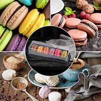 Emballage personnalisé pour biscuits et beignets, 6 boîtes à macarons, blister à macarons, plateau en plastique transparent pour macarons