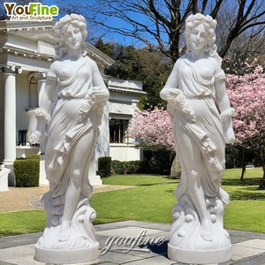 Estatua de Flora de Mármol Blanco de Tamaño Real, Escultura de <span class=keywords><strong>la</strong></span> Diosa Romana de las Flores Tallada <span class=keywords><strong>a</strong></span> Mano, Estatua de <span class=keywords><strong>la</strong></span> Diosa de <span class=keywords><strong>la</strong></span> Primavera para Jardín de <span class=keywords><strong>Villa</strong></span> u Hotel - Product Image 5