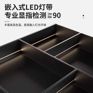 Modern Stainless Steel <b>Tv</b> Niche <b>65</b> 75 85 100 Inch Wall Mount Storage Minimalist Design Living Room Background - Product Image 2