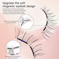 Kit de Delineador de Ojos Magnético Portátil, Pestañas Postizas de Aspecto Natural, Fáciles de Usar con Aplicador