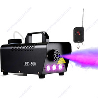 Machine à Brouillard Liquide LED Multicolore 500W avec Télécommande pour Halloween, Mariages, Événements, Soirées Disco - Effet de Fumée de Glace Sèche Métallique