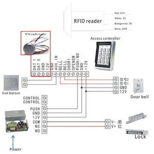 Pembaca kartu kontrol akses tanam jarak 125Khz RFID IP66 tahan air WG26/34 output Wiegand pembaca kartu - Product Image 4