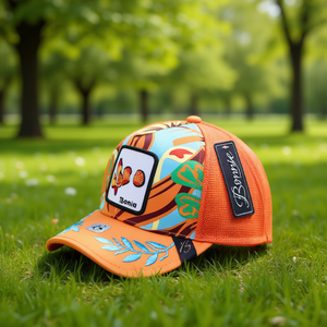 Cappello Trucker Bonie a 6 Pannelli, Traspirante, Impermeabile, con Ricamo sul Pannello Frontale, Unisex, per Adulti, Casual, Primavera-Estate - Product Image 2
