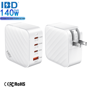 IBD all'ingrosso 140w Gan Led 4 multiporta Usb C di tipo uu UK AU KR IN Super veloce ricarica telefono portatile adattatore per caricabatterie da muro - Product Image 4