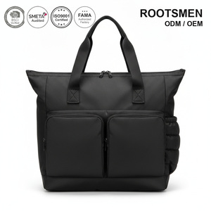 Sac à langer multi-compartiments en nylon certifié BSCI, grande capacité, sac fourre-tout pour maman, poche isotherme pour biberon, sangle amovible, 30x42x16cm - Product Image 1
