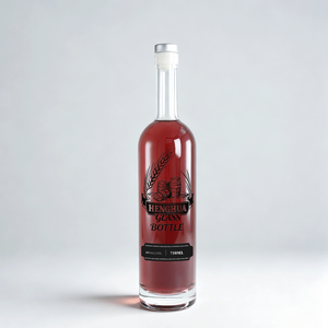 Botella de Vidrio Personalizada Esmerilada para Licores, 25oz/75cl, Cuello Largo, Cristal Super Flint, 750ml, para <span class=keywords><strong>Vodka</strong></span>, Brandy, Ginebra, Ron, Whisky, con Tapón - Product Image 2
