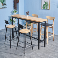 Vente en gros Offre Spéciale haute qualité prix de gros pieds en métal tabouret de bar en bois Restaurant dîner café cuisine chaise de bar