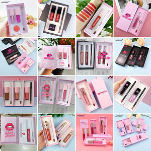 2 in 1 lipstik cair dan riasan garis bibir Kombo Set kilau Lip Gloss grosir - Product Image 6