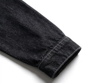 Veste bomber en denim rétro Alcatraz Star pour homme Wangsheng, respirante, style américain, col montant, logo frontal, chaînes de hanche - Product Image 5