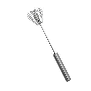 <span class=keywords><strong>Batteur</strong></span> à oeufs <span class=keywords><strong>manuel</strong></span> en acier inoxydable rotatif à poussée manuelle de 10 pouces pour mélanger, fouetter, battre et remuer - Product Image 2