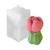 Moule en silicone pour gâteau en forme de tulipe - Antiadhésif, résistant à la chaleur, compatible four, réutilisable, non toxique, écologique