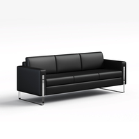 Canapé d'affaires moderne rembourré avec pieds de support en acier inoxydable pour mobilier de bureau – Commande en gros pour achats professionnels