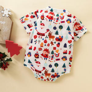 En Existencia, Mameluco Navideño 100% Algodón para Bebé, Mamelucos para Niños Pequeños, <span class=keywords><strong>Ropa</strong></span> para Recién Nacidos con Lazo - Product Image 5