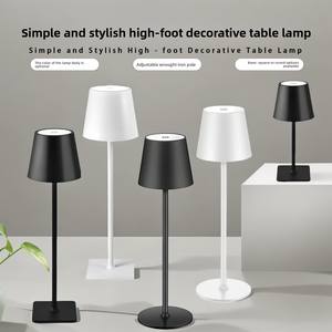 Lampe de table LED <span class=keywords><strong>sans</strong></span> <span class=keywords><strong>fil</strong></span> moderne et simple en métal, rechargeable par DC, avec veilleuse pour la décoration de la maison - Product Image 2