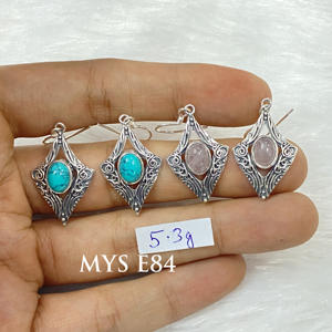 Elegante anillo de piedras preciosas en plata de ley 925 Joyas de plata 925 - Product Image 1