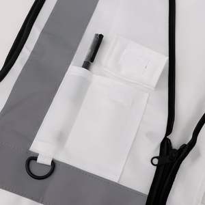2025 2-Pack Chaleco DE SEGURIDAD blanco de alta visibilidad Chaleco de comando de incidentes con 5 bolsillos y tiras reflectantes de 2 \" - Product Image 3