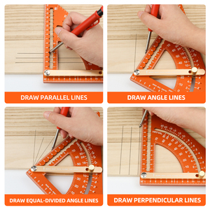 Outil de mesure et de marquage <span class=keywords><strong>d</strong></span>'<span class=keywords><strong>angle</strong></span> avec règle <span class=keywords><strong>d</strong></span>'<span class=keywords><strong>angle</strong></span> réglable de précision - Product Image 4