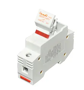 High voltage DC 1000V & 1500V Fuse Holder with fuse 5A/10A/15A/20A for PV combiner box