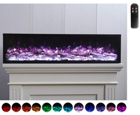 Cheminée électrique encastrée murale certifiée CE de 1200 mm, avec LED intelligentes 13 couleurs, insert chauffant, OEM, décoration de luxe pour la maison