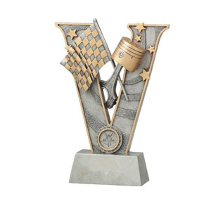 Trofeo de Resina Dorado para Karting, Premio al Ganador de Carreras de Karts, Trofeos con Nombre Grabado Disponible - Product Image 3