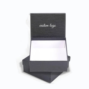 Pas cher de haute qualité <span class=keywords><strong>noir</strong></span> <span class=keywords><strong>homme</strong></span> <span class=keywords><strong>ceinture</strong></span> boîte de papier cadeau couvercle rigide boîte d'emballage de bijoux personnalisé avec logo - Product Image 2