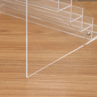 Boîte de rangement pour vernis à ongles transparente, grande capacité, écologique, portable, imperméable, en acrylique carré, fabriquée sur mesure en Chine