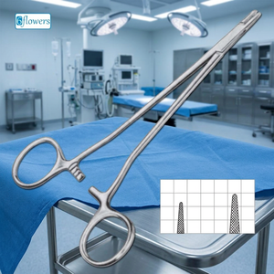 6flowers F7-064 Pince porte-aiguille chirurgicale en acier inoxydable, manuelle, Classe II ISO 2015, instrument de chirurgie générale, certifiée CE - Product Image 2