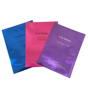 Glossy Foil Mini Sachet Bags Beauty Lotion Custom Flat Cosmetic Pouches Packaging