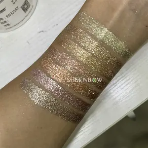 Super Silver-polvo brillante para maquillaje, sombra de ojos con purpurina, rosa, verde y azul