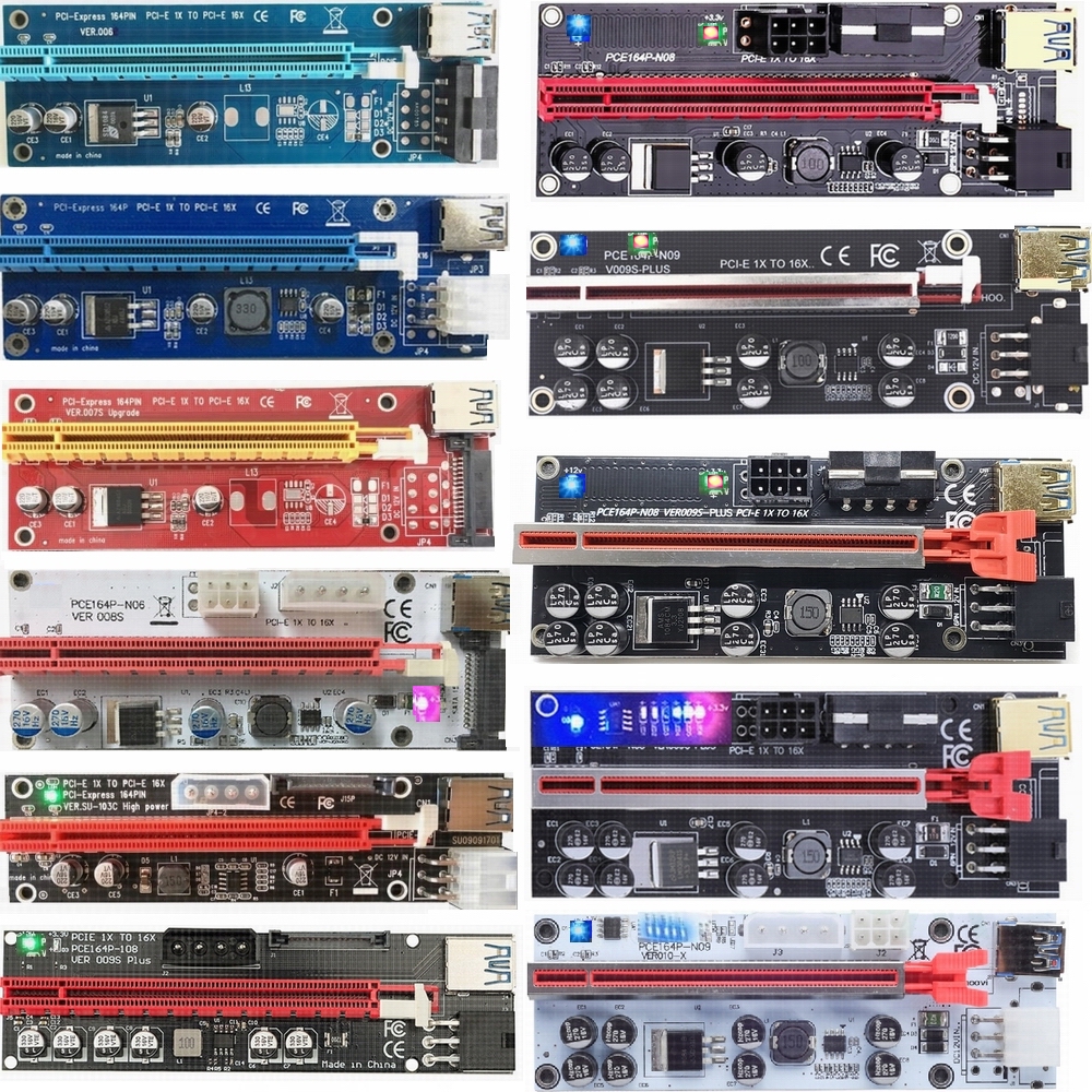 VER 009s 010s 010-X PCI-E Riser Card - Extend GPU Power