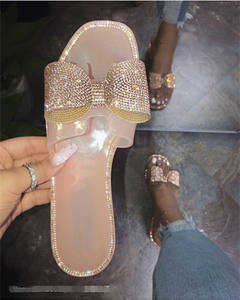 Sandales plates d'été pour femmes, nœud strass, en gelée de Pvc, <span class=keywords><strong>chaussures</strong></span> pour dames, nouvelle collection - Product Image 5