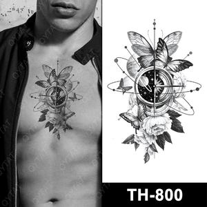 รอยสักชั่วคราวสีดำสำหรับผู้ชายแบบน้ำ สไตล์ชนเผ่า - Product Image 5