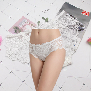 Braguitas Hipster de Encaje Blanco, Cintura Media, Sin Costuras, Bordadas, Ropa Interior Femenina, Estilo Elegante - Product Image 6
