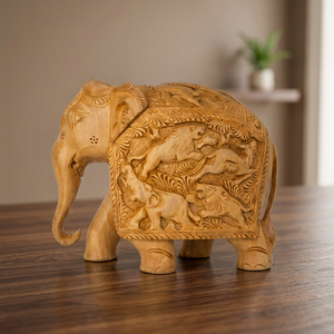 Wood Carving elephant - Product Image 1
