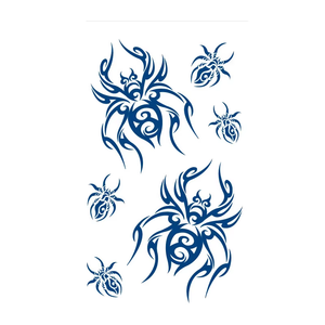 BXTAT GZ229to234 Temporaire Bleu Géométrique Tigre Scorpion Araignée Tatouages Papier Semi-permanent avec Période Plus Longue Genipa Juice - Product Image 3