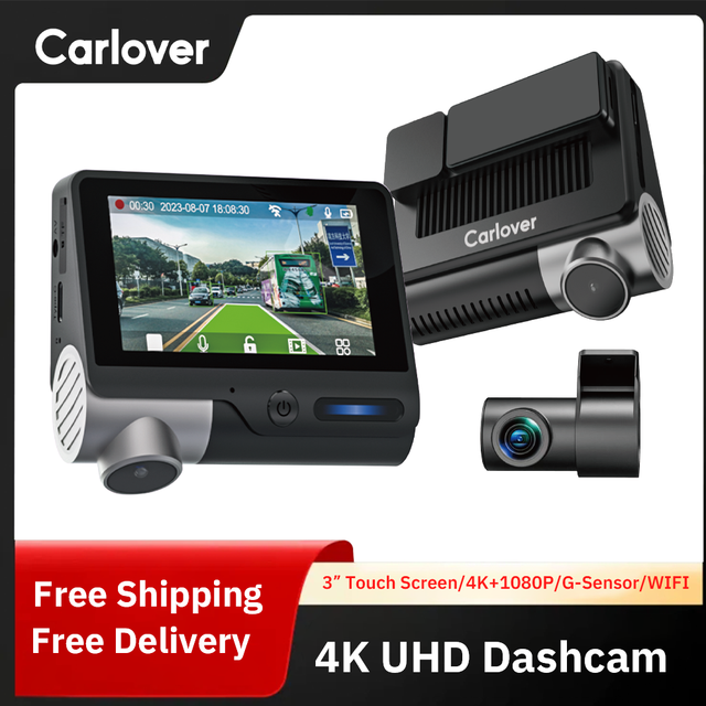 DashCam Video Recorder 4K 2 Channel Front Rear Dual Recording WiFi GPS IPS 24H Parking Monitor 1 Year OEM ODM Factory Wholesale