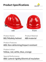 Casques de sécurité pour la construction, casques rigides en ABS, modèle DELTAPLUS 102106, haute résistance, 8 points de suspension