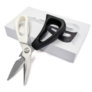 Kitchen Shears Stainless Steel Heavy Duty Chicken Bone Cutter Fish Scale Remover Multi Function Home Use Black And White - Product Image 2