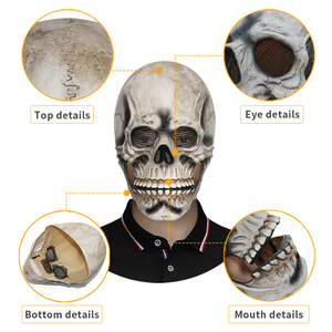 قناع رأس من اللاتكس للهالوين قابل للتخصيص وهو قناع شيطان أو شبح بصوت الصرخة مع فم قابل للفتح وتصميم مخيف وعقرب كسكيلي - Product Image 5