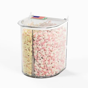Cubo de grano de caramelo transparente para PC de alta calidad, dispensador de barril de compras de almacenamiento a granel de alta capacidad más Popular para <span class=keywords><strong>cereales</strong></span> - Product Image 6