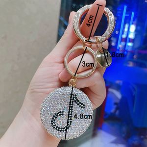 Creative Diamond Music Symbol Keychain Popular Couple Car <b>Key</b> <b>Chain</b> Handbag Pendant Gift Wholesale - Product Image 5