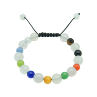 Pulsera de piedras preciosas naturales de colores, joyería de moda al por mayor, ágata, Ojo de Gato, piedra