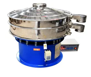 Tamiz de clasificación de granos de grado alimenticio, tamiz de acero inoxidable, pantalla de vibración rotativa, máquina separadora vibratoria de harina de cereales