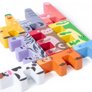 Nouveaux jouets éducatifs pour bébés : Puzzle en blocs de <span class=keywords><strong>bois</strong></span> 3D, jeu d'empilage éducatif, <span class=keywords><strong>cube</strong></span> d'équilibre - Product Image 4